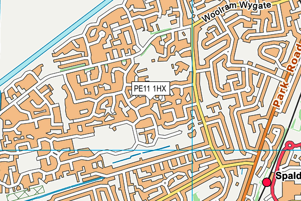 PE11 1HX map - OS VectorMap District (Ordnance Survey)