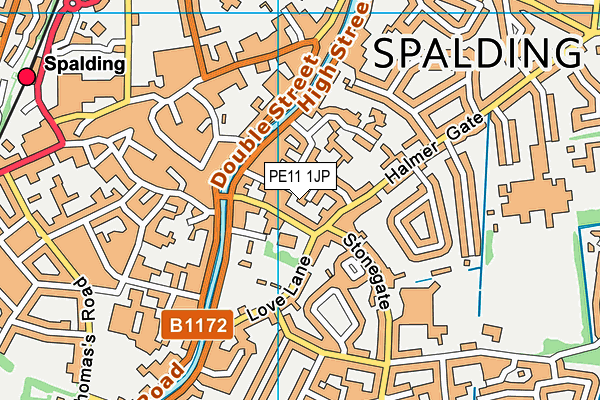 PE11 1JP map - OS VectorMap District (Ordnance Survey)
