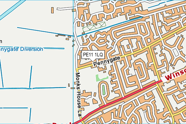 PE11 1LQ map - OS VectorMap District (Ordnance Survey)