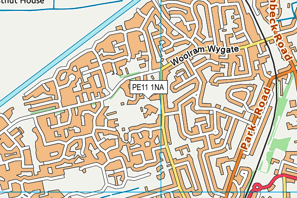 PE11 1NA map - OS VectorMap District (Ordnance Survey)