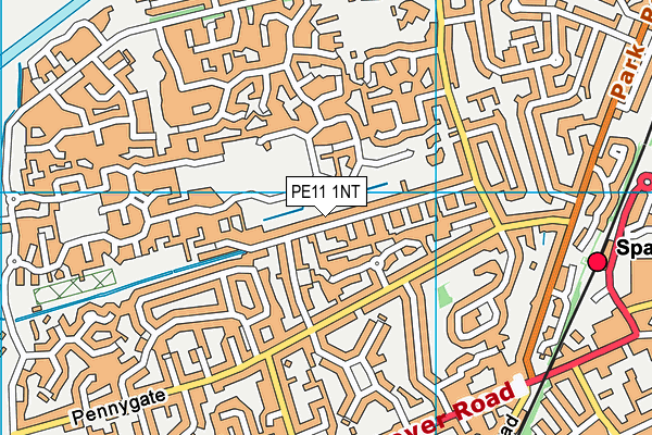 PE11 1NT map - OS VectorMap District (Ordnance Survey)
