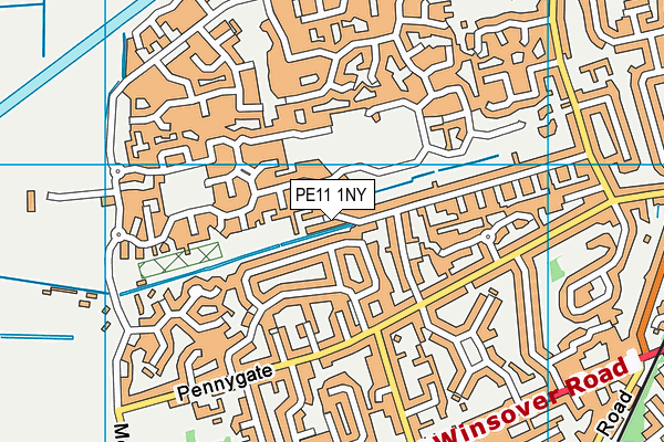 PE11 1NY map - OS VectorMap District (Ordnance Survey)