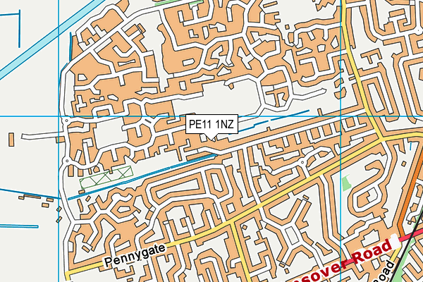 PE11 1NZ map - OS VectorMap District (Ordnance Survey)