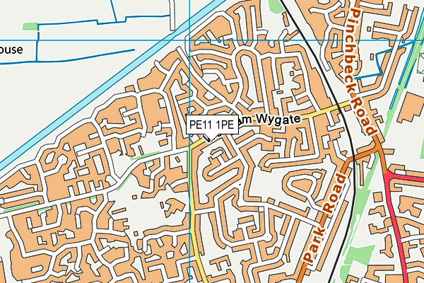 PE11 1PE map - OS VectorMap District (Ordnance Survey)