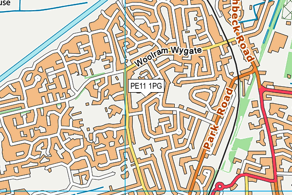 PE11 1PG map - OS VectorMap District (Ordnance Survey)