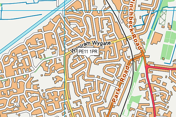 PE11 1PR map - OS VectorMap District (Ordnance Survey)