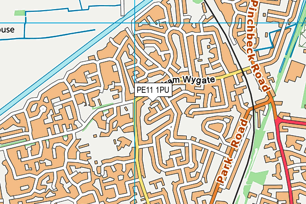 PE11 1PU map - OS VectorMap District (Ordnance Survey)
