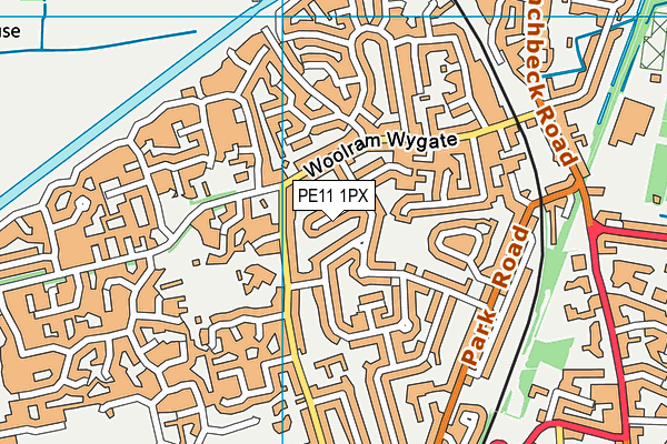 PE11 1PX map - OS VectorMap District (Ordnance Survey)