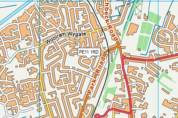 PE11 1RD map - OS VectorMap District (Ordnance Survey)