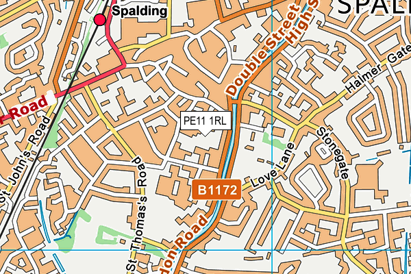 PE11 1RL map - OS VectorMap District (Ordnance Survey)
