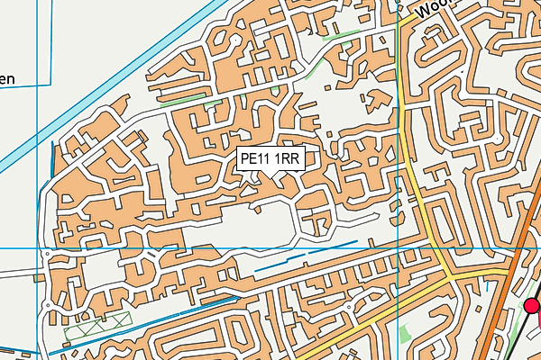 PE11 1RR map - OS VectorMap District (Ordnance Survey)