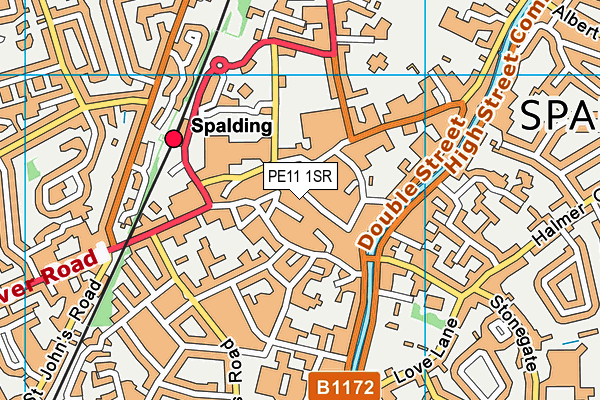 PE11 1SR map - OS VectorMap District (Ordnance Survey)