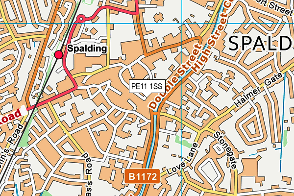 PE11 1SS map - OS VectorMap District (Ordnance Survey)