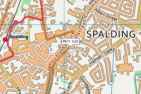 PE11 1UG map - OS VectorMap District (Ordnance Survey)