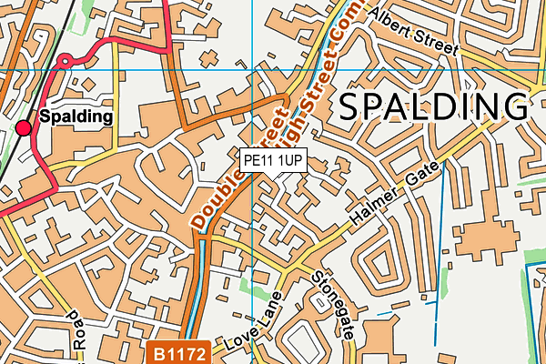 PE11 1UP map - OS VectorMap District (Ordnance Survey)