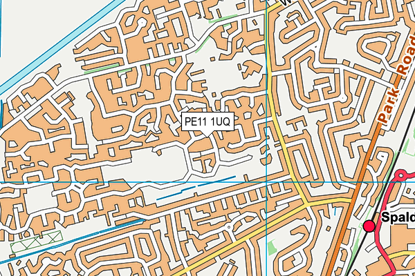 PE11 1UQ map - OS VectorMap District (Ordnance Survey)