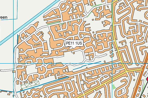 PE11 1US map - OS VectorMap District (Ordnance Survey)