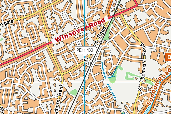 PE11 1XH map - OS VectorMap District (Ordnance Survey)