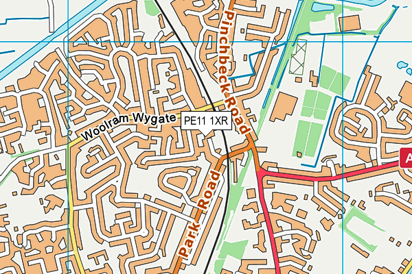 PE11 1XR map - OS VectorMap District (Ordnance Survey)