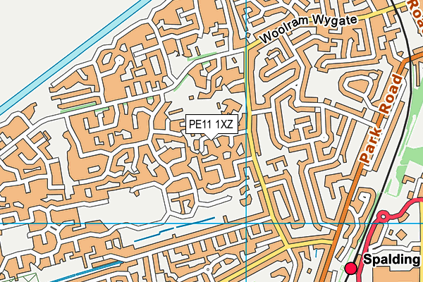 PE11 1XZ map - OS VectorMap District (Ordnance Survey)
