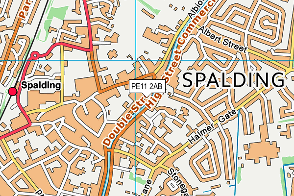 PE11 2AB map - OS VectorMap District (Ordnance Survey)