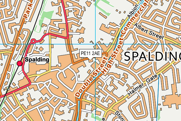 Map of SPALDING SUPERSTORE LTD at district scale