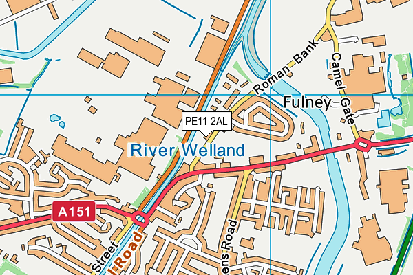 PE11 2AL map - OS VectorMap District (Ordnance Survey)