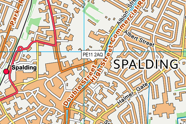 PE11 2AQ map - OS VectorMap District (Ordnance Survey)