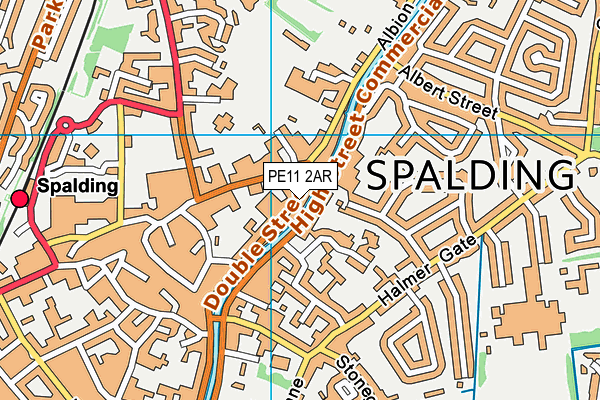 PE11 2AR map - OS VectorMap District (Ordnance Survey)