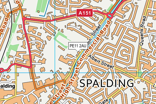 PE11 2AU map - OS VectorMap District (Ordnance Survey)