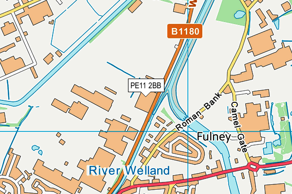 PE11 2BB map - OS VectorMap District (Ordnance Survey)