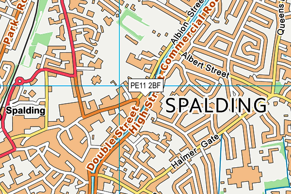 PE11 2BF map - OS VectorMap District (Ordnance Survey)