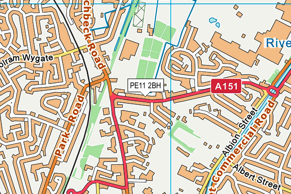 PE11 2BH map - OS VectorMap District (Ordnance Survey)