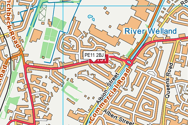 PE11 2BJ map - OS VectorMap District (Ordnance Survey)