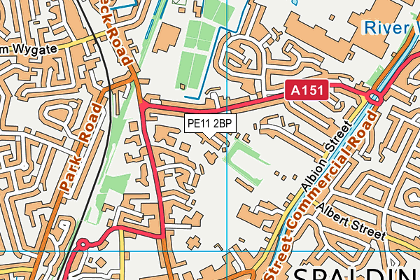 PE11 2BP map - OS VectorMap District (Ordnance Survey)