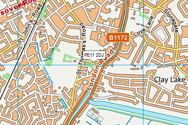 PE11 2DJ map - OS VectorMap District (Ordnance Survey)