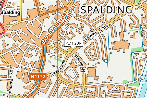 PE11 2DR map - OS VectorMap District (Ordnance Survey)