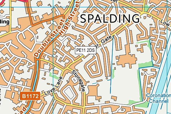 PE11 2DS map - OS VectorMap District (Ordnance Survey)