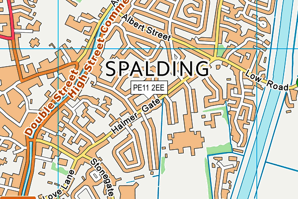 PE11 2EE map - OS VectorMap District (Ordnance Survey)