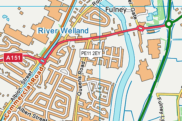 PE11 2EY map - OS VectorMap District (Ordnance Survey)