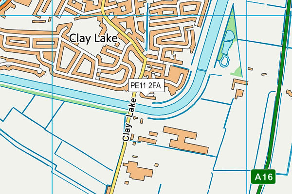 PE11 2FA map - OS VectorMap District (Ordnance Survey)