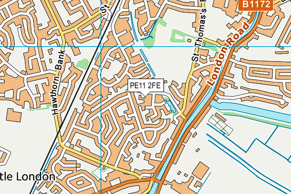 PE11 2FE map - OS VectorMap District (Ordnance Survey)