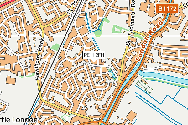 PE11 2FH map - OS VectorMap District (Ordnance Survey)