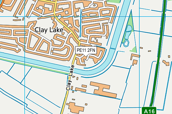 PE11 2FN map - OS VectorMap District (Ordnance Survey)