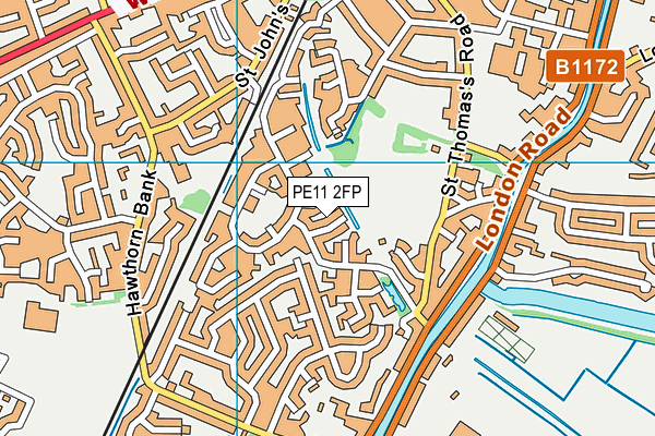 PE11 2FP map - OS VectorMap District (Ordnance Survey)