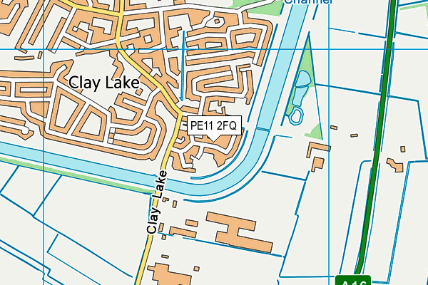 PE11 2FQ map - OS VectorMap District (Ordnance Survey)