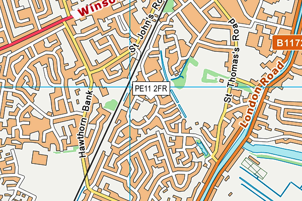 PE11 2FR map - OS VectorMap District (Ordnance Survey)