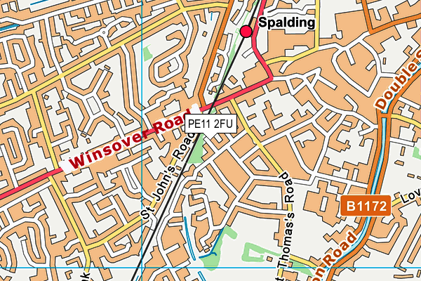 PE11 2FU map - OS VectorMap District (Ordnance Survey)