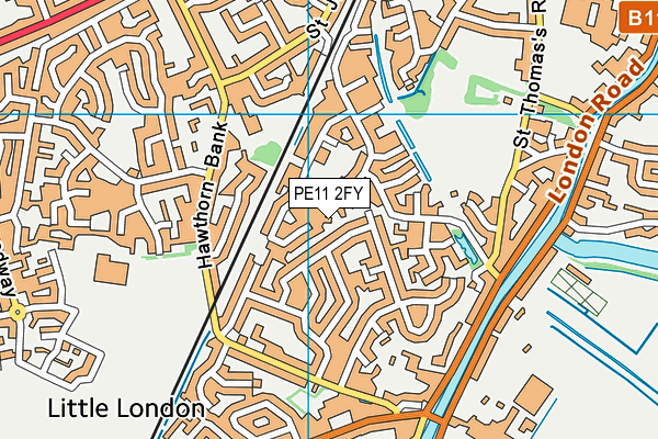 PE11 2FY map - OS VectorMap District (Ordnance Survey)