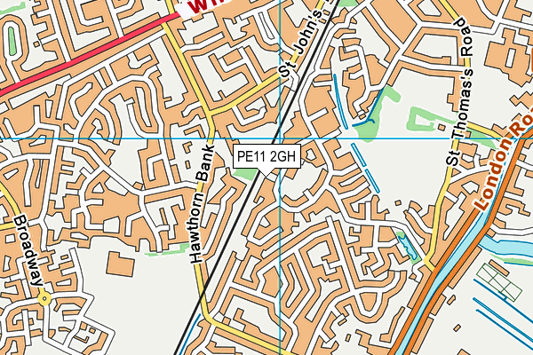 PE11 2GH map - OS VectorMap District (Ordnance Survey)